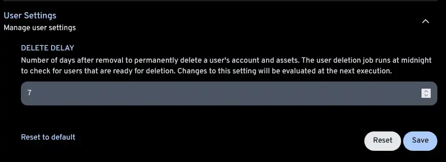 Customize Delete User